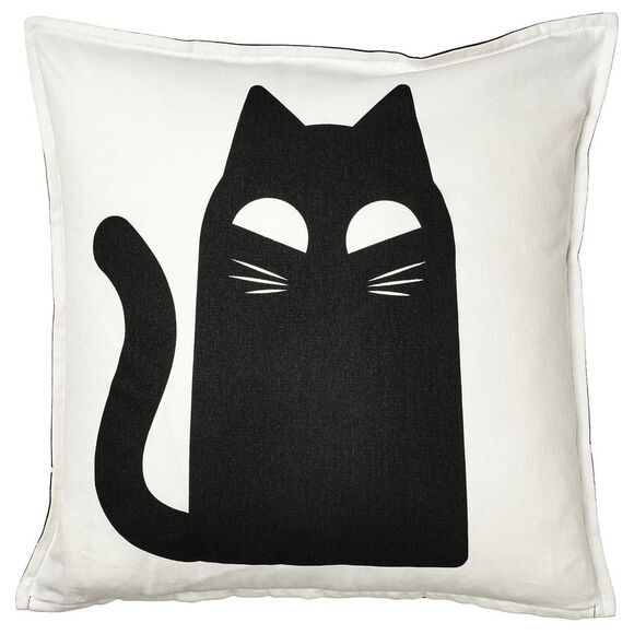 IKEA Other - Ikea Halloween KUSTFYR Cushion Cover Cats 20x20" Black White NEW 2025 Cotton